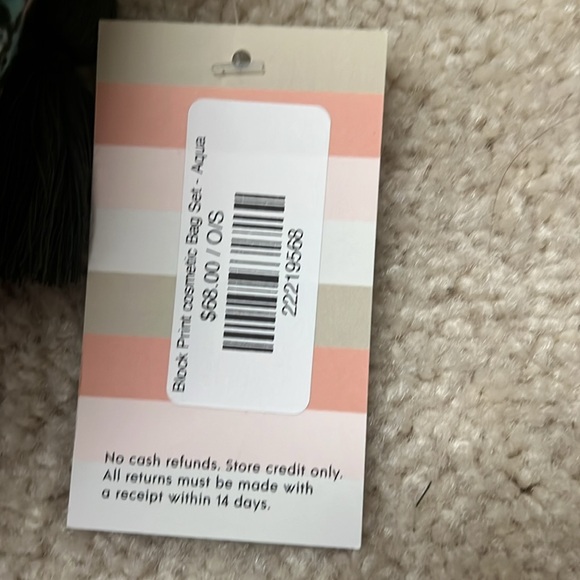 Koo De Ker Cosmetic Bag Set | Block Print | Aqua - Picture 8 of 8